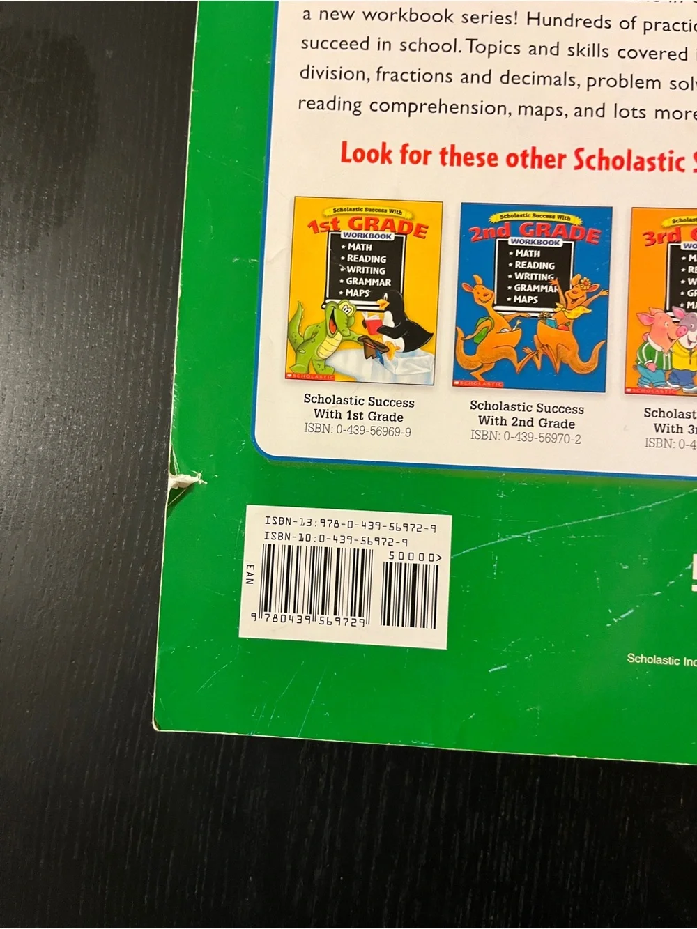 Scholastic Success With 4th Grade Workbook Math Reading